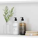 Neodrain White Recessed Shower Niche Shelf Bathroom Cabinet in Wall (Inner Size 24" X 12"x4") Stainless Steel No Tile Needed Wall Niche for Bathroom Storage