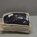 Bellivera Women Faux Leather Winter Trendy Puffer Jacket Water-Resistant Thicken Bubble Coat with Fur Hood and Belt (Coal Black, XL)