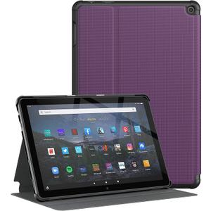 Soke Case for All-New Amazon Fire HD 10 & 10 Plus Tablet (Only Compatible with 11th Generation, 2021 Release) Premium Folio Stand Cover with Auto Wake/Sleep for 10.1 Inch Tablet, Purple