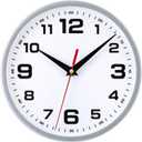 Wall Clock Silent Non-Ticking 8 Inch Modern Clocks Battery Operated Small Analog Silver Clock for Kitchen Bedroom Office Living Room Decor