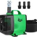 AQQA Aquarium Submersible Water Pump, 528GPH 25W Adjustable Ultra Quiet Fountain Pump with 5.9ft Tubing Hose for Fish tank Hydroponics Small Pond Waterfall Outdoor