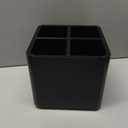 Extra Large Rotating Utensil Holder for Kitchen Counter, Large Wooden Utensil Holder with 4 Compartments, Black
