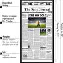 Americanflat 11x22 Newspaper Frame with Polished Plexiglass - Display for Assorted Media Articles - Signature Collection - Modern Picture Frame for Wall Display - Black