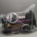 HealthSmart Walker Rollator with Seat and Backrest, FSA HSA Eligible, Adjustable Handle Height, Storage Bag and a Durable Lightweight Frame That Easily Folds While Supporting up to 300 pounds (Purple)