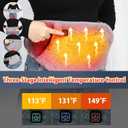 Electric Heating Pad for Women 3-Temperature Settings, Adjustable Waist Warmer Belt with Crystal Velvet Washable Pink