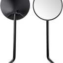 Universal 2Pcs Round Motorcycle Mirrors, Motorcycle Rearview Mirrors Side Mirrors with 8mm Bolt, 7/8" Handlebar Mount M8 Copatible with ATV, Dirt bike, Scooter, Moped, E-Bike