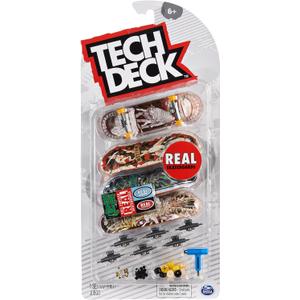 TECH DECK, Ultra DLX Fingerboard 4-Pack, Real Skateboards, Collectible and Customizable Mini Skateboards, Kids Toys for Ages 6 and up