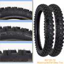 (1-Pack) 80/100-19 6PR Wear-Resistant Dirt Bike Tire & 2.75/3.00-19 Heavy Duty Inner Tube Set | Replacement for Surron Light Bee X, Talaria Sting MX + Free Tools