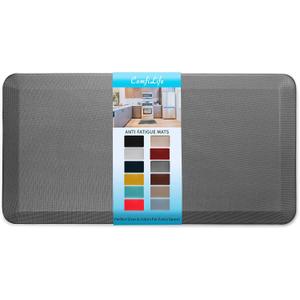 ComfiLife Anti Fatigue Floor Mat 3/4 Inch Thick Kitchen Mats for Floor, Standing Desk Mat, Kitchen Rug Comfort at Home, Office Durable Stain Resistant Non-Slip Bottom (20" x 39", Charcoal)