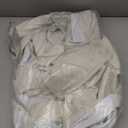 Linen Blackout Curtains 108 Inch Long 2 Panels Pinch Pleated with Hooks Rings Curtains Noise Reducing Heavy Drapes Ceiling Floor Back Tab Boho Flax Linen Drapes for Living Room Office Bedroom 9 Ft (Beige White)