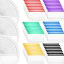 Sherr 108 Pcs A6 Size Binder Pockets 6 Holes Budget Cash Envelopes for Budgeting Waterproof PVC Budget Binder Receipt Organizer Multicolor Pouch Clear Zipper Folders Loose Leaf Bags for Document Files