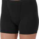 Hanes Women's Comfort, Period. Underwear, Bikini Period Underwear, Super Leaks Period Underwear, 3-pack (Large, 2-pack Boxer Briefs, Black/Black)