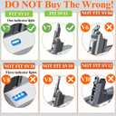 Upgraded 21.6V 6.0Ah Replacement for Dyson V7 Battery SV11 Compatible with Dyson V7 Animal Motorhead Trigger HEPA Car+Boat Absolute Handheld Vacuum Cleaner