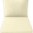 *Cover ONLY*-Outdoor Deep Seat Backrest Pillow Slipcover Piped Trim Medium-AD005