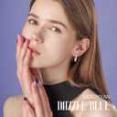 3 x MOOYIYAN Gloss Nail Strips|Uv Free|22 Pcs,Gel Nail Stickers|Long Lasting Two Weeks and Easy to Apply&Remove|Dazzle Blue