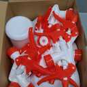 Eccliy 10 Pcs 16 Oz Plastic Spray Bottle, Adjustable Empty Reusable Sprayer for Cleaning, Planting, Water, Bathroom and Kitchen, BBQ, Commercial and Residential(Red,Original)