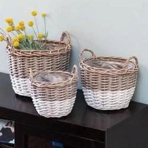 Baskets, Set of 4 for Home, Office, Dorm Room, Living Room, Bedroom, Bathroom, Nursery Storage and Organization (18x15x13in/16x13x11in/12x11x10in/10x10x9in)