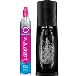 SodaStream Sparkling Water Maker (Black) with CO2 and Dishwasher Safe Bottle