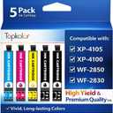 Remanufactured Ink Cartridges Replacement for 212XL Ink Cartridges Combo Pack Replacement for Epson 212 for Expression Home XP-4100 XP-4105 Workforce WF-2830 WF-2850, 5-Pack