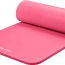 Retrospec Solana Yoga Mat 1" Thick w/Nylon Strap for Men & Women - Non Slip Exercise Mat for Home Yoga, Pilates, Stretching, Floor & Fitness Workouts