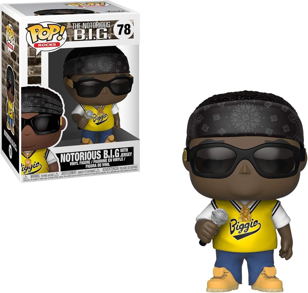 Funko Pop Rocks: Music - Notorious Big - B.I.G. in Jersey Collectible Figure - Biggie - Collectable Vinyl Figure - Gift Idea - Official Merchandise - Toys for Kids & Adults - Music Fans