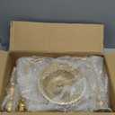 NUPTIO Gold Candelabra Candle Holders: 37 inch Tall 5 Arm Floor Standing Candlestick Holders Wedding Centerpieces for Tables Vintage Candle Stick Holder for Party Mantel Dining Center Pieces Decor