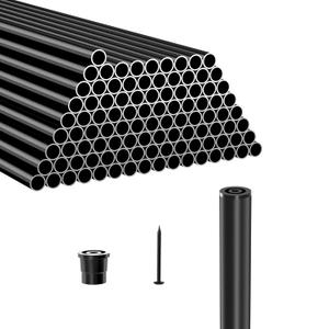 26" Aluminum Stair Balusters  101-Pack Deck Railing Spindles with Connectors, Matte Black Powder-Coated, Rust-Resistant Metal Pickets for Indoor & Outdoor Staircase