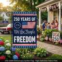 250th Anniversary American Garden Flag 12 x 18 Inch, USA Patriotic Outdoor Banner, Double Sided Yard Decoration 1776-2026