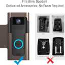 Anti Theft Ring Doorbell Mount: Metal Ring Apartment Door Mount Blink Doorbell Camera Holder No Drill - Renter Friendly Ring Doorbell Mount No Damage
