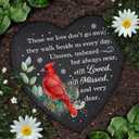 Cardinal Heart Memorial Stone - Those We Love Sympathy Gift, 8 inches x 0.3 inches