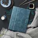 Antbox Case for iPad (A16) 11th (11'')/ 10th Generation (10.9'') High Grade Skin-Touch Vegan Leather with Built-in Pencil Holder Auto Sleep/Wake Function (Blue)