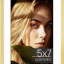 upsimples 5x7 Picture Frame Gold, Wall Hanging Metal Poster Frame with Acrylic Cover, 1 Pack