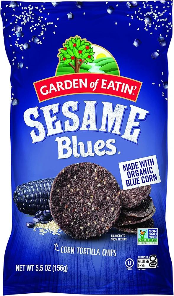 Garden of Eatin' Tortilla Chips, Sesame Blues, 5.5 oz (Pack of 12 BB: FEBRUARY 12, 2026)