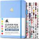 Clever Fox Planner 2nd Edition  Colorful Weekly & Monthly Goal Planner, Time Management & Productivity Organizer, Undated, A5 (Periwinkle) (A5 (5.8'' x 8.3'') Lay-Flat)