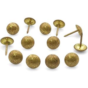 Let's Decorate 200PCS Upholstery Tacks D11mm/0.43" Antique Gold Color Pins, Sofa Decorative Tacks, Furniture Metal Thumb Tacks, Home DIY Decorative Nail Heads Nails (11mm Antique Gold)