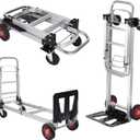 2-in-1 Convertible Hand Truck, 400 LBS Platform Dolly with 4 Wheels
