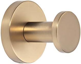 TUNNY 5 Pack Round Towel Hooks-Champagne Gold Modern Coat Hooks Shower Towel Hooks for Bathroom Kitchen Home Storage