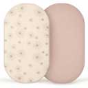 Lulumoon Muslin Bassinet Sheets Baby: Cotton Bassinet Sheets Fitted for Boys and Girls - Bassinet Mattress Sheets for Oval Rectangle or Hourglass