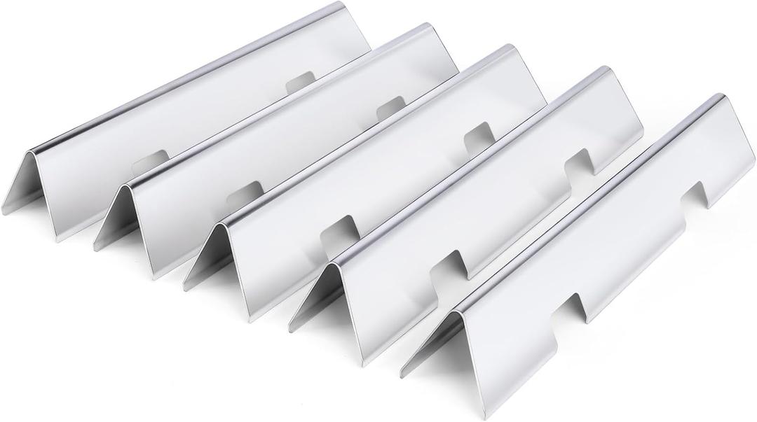 Uniflasy 7736 Flavorizer Bars for Weber Spirit 300 & Spirit II 300 Series E310 E320 E330 S310 S320 S330 15.3 Inch Stainless Steel Heat Plates 5 Pack Replaces for Weber 7636 67046