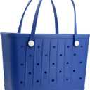 Large Rubber Beach Bag Travel Totes Mens Womens Waterproof Rubber Beach Tote for Work, Picnics, Shopping, Outdoor