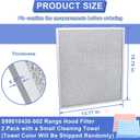 S99010430-002 Aluminum Range Hood Filter 2 Pack, 15-3/4" x 13-7/8" x 3/8"
