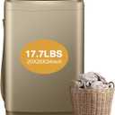 Full Automatic Washing Machine, AYCLIF 17.7 lbs Apartment Washing Machine with Drain Pump,10 Wash Programs 8 Water Levels,for Dorm Apartment RV Full-Automatic Washing Machines, 21"D x 21"W x 35"H