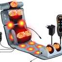 Full Body Massage Cushion with Heat,10 Vibration Heads, 9 Speeds & 3 Heat Levels. Massage Pad for Back Neck Shoulder Relief at Home Office.