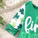 Baby Girl Romper Outfit Newborn Ruffle Button One-Piece Jumpsuit Playsuit With Headband (Green)