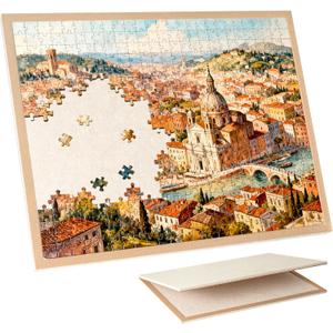 Jigsaw Puzzle Board for 1000 Pieces, Foldable Puzzle Board, 31.5" x 24" Felt Display Board