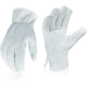 Premium Goatskin Leather Driver Glove Work Gloves For General work Truck Driving Warehouse Gardening Farm (Large (Pack of 1))
