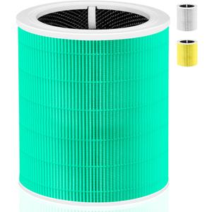 Core 600S Toxin Absorber Replacement Filter for LEVOIT Core 600S & Core 600S-P Air Purifier, 3-in-1 H13 True HEPA with Activated Carbon Filter for Home Large Room, Core 600S-RF, Pack of 1, Green