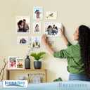 Icona Bay Combination White Picture Frames Set - 10 PC (Five 4x6, Three 5x7, Two 8x10), Multi-Pack for Modern Wall Gallery, Exclusives Collection, Mixed: 5x, 3x, 2x