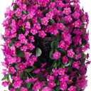 Artificial Faux Silk Hanging Flowers Plants Baskets for Outdoor Outside Spring Summer Decoration, Fake UV Resistant Look Real Fuchsia Orchid Trailing Vines for Porch Patio Home