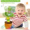 Emoin Dancing Talking Cactus Toy, Cactus Baby Toy Singing Children's Song, Mimicking Recording Repeating What You Say, Educational Interactive Baby Boys Girls Toys (Volume Adjustment)